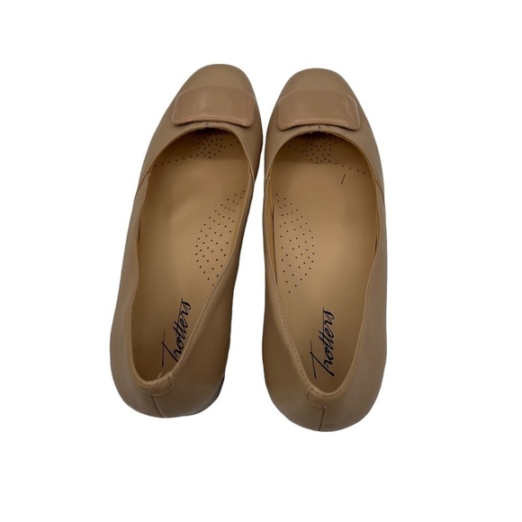 Trotters Delse Nude Patent Leather Block Heel Pumps Size 7 1/2 Women’s - Picture 5 of 10